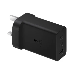 شارژر فست 65 وات سامسونگ مدل EP-T6530، دارای خروجی‌های USB-C و USB-A