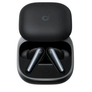 هدفون بلوتوثی انکر مدل Soundcore Liberty 5 با نویز کنسلینگ فعال (ANC)، درگاه شارژ USB Type-C، تا 30 ساعت زمان پخش موسیقی، دارای سنسور نوری داخل گوش و مقاوم در برابر رطوبت و عرق